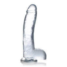Фаломітатор реалістичний гігантський Jock Curve Toys, прозорий, 29 х 5.8 см