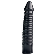 Великий фалоімітатор із рельєфом All BlackAB29 чорний, 26 см