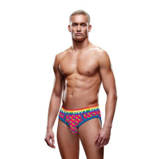 Труси чоловічі Envy Menswear Rainbow Hearts з відкритими сідницями, різнокольорові, S/M