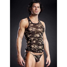 Майка чоловіча в стилі мілітарі Blue Line Pro-Mesh Racerback Tank Camouflage хакі, L/XL