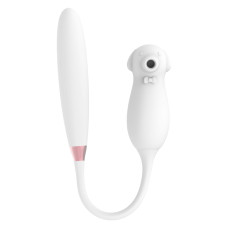Вібратор подвійний білий Elva Dual Purpose (white)
