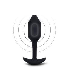 Анальна пробка з вібрацією Snug Plug 2 B-Vibe, силіконова, чорна