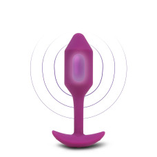 Анальна пробка з вібрацією Snug Plug 2 B-Vibe, силіконова, рожева