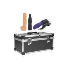 Портативна секс-машина Diva Tool Box у валізі, з пультом та трьома насадками Vac-U-Lock, чорна