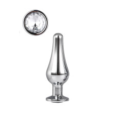 DT21823 анальна пробка конічної форми Dream Toys GLEAMING LOVE SILVER PLEASURE PLUG S