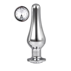 DT21825 анальна пробка конічної форми Dream Toys GLEAMING LOVE SILVER PLEASURE PLUG L