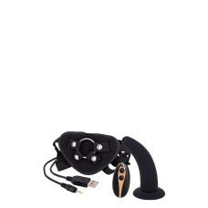Dt51128 Страпон жіночий з пультом управління Seven Creations DILDO STRAP-ON BLACK