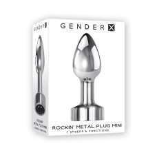 Анальна пробка металева Gender X з вібрацією, Mini