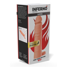 Насадка на пеніс з ерекційним кільцем Hidden Desire INFERNO, 18 × 4,5 см