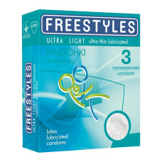 Презервативи ультратонкі FREESTYLES Ultra Ligh латексні, 0.04 мм (ціна за упаковку, 3 шт.)