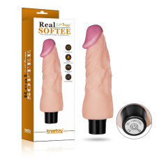 Вібратор реалістичний Lovetoy Real Softee на батарейках, тілесного кольору
