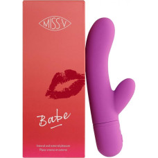 Вібратор-кролик Babe Pretty Violet Miss V, фіолетовий