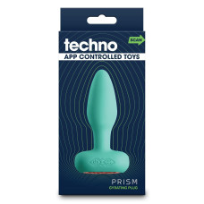 Анальна смарт вібро-пробка із стопером NS Novelties Techno Prism зелена