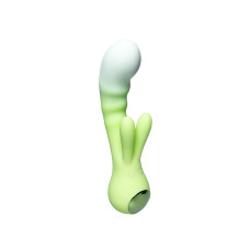 Вібратор-кролик зі світлодіодом Every Night Toys для точки G, зелений градієнт
