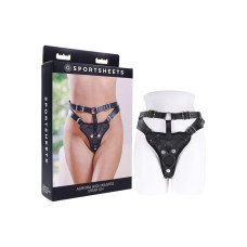 Трусики для страпонів Sportsheets Aurora High Waisted чорні