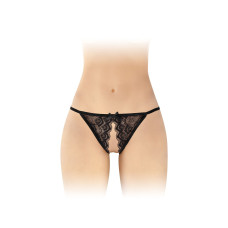 Кружевные трусики с доступом Fashion Secret Zoe Black, с бантиком