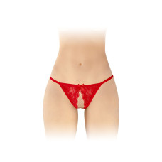 Кружевные трусики с доступом Fashion Secret Zoe Red, с бантиком