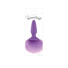 Анальна пробка з м'яким пухнастим хвостом кролика Фіолетова BUNNY TAILS PURPLE