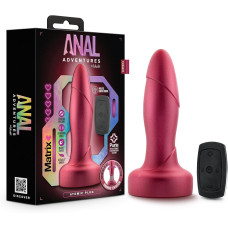 Анальна пробка з вібрацією та пультом Blush Anal Adventures Matrix, червона