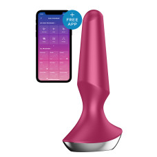 Анальна пробка з функцією керування зі смартфона Satisfyer Plug-ilicious 2, бордовий