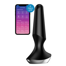 Анальна пробка з функцією керування зі смартфона Satisfyer Plug-Ilicious, чорний
