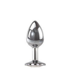 Анальний плаг з каменем A&E CLEAR GEM ANAL PLUG MEDIUM