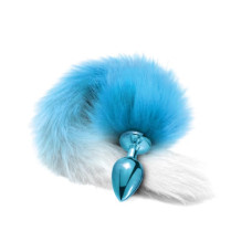 Анальна пробка з хвостом Global Novelties NIXIE METAL BUTT PLUG WITH OMBRE TAIL