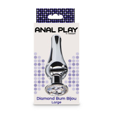 Анальная пробка металлическая TOY JOY Diamond, L, 13 × 9,5 см