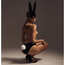 Анальна пробка у вигляді хвоста кролика Upko Rabbit Fur Bunny Tail Small Butt Plug з кролячого хутра