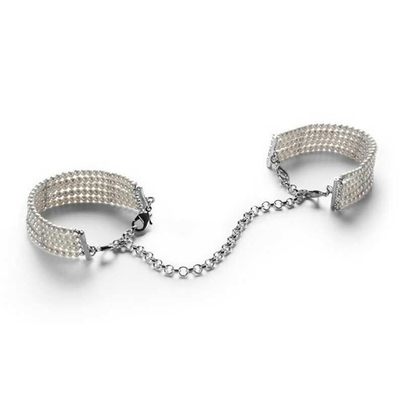 Браслети-наручники PLASIR Nacre білий перл Bijoux Indiscrets