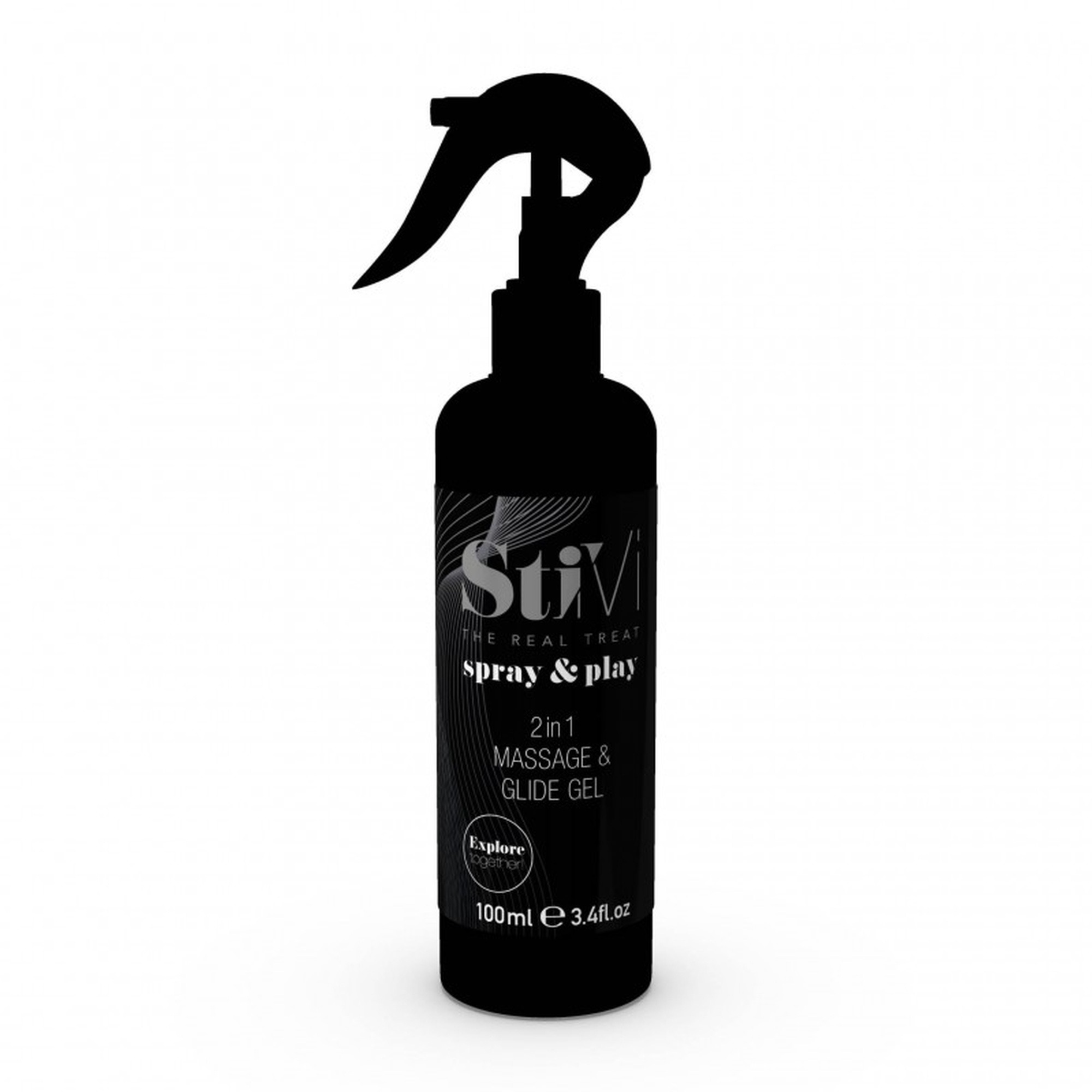 Лубрикант та масажний гель HOT StiVi Spray&Play 2в1, 100 мл