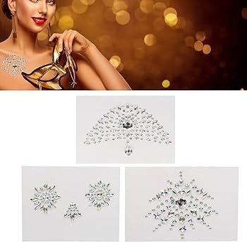 Украшения для груди и бикини со стразами Flamboyant от Bijoux Indiscrets, серебристо-черные