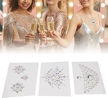 Украшения для груди и бикини со стразами Flamboyant от Bijoux Indiscrets, серебристо-черные