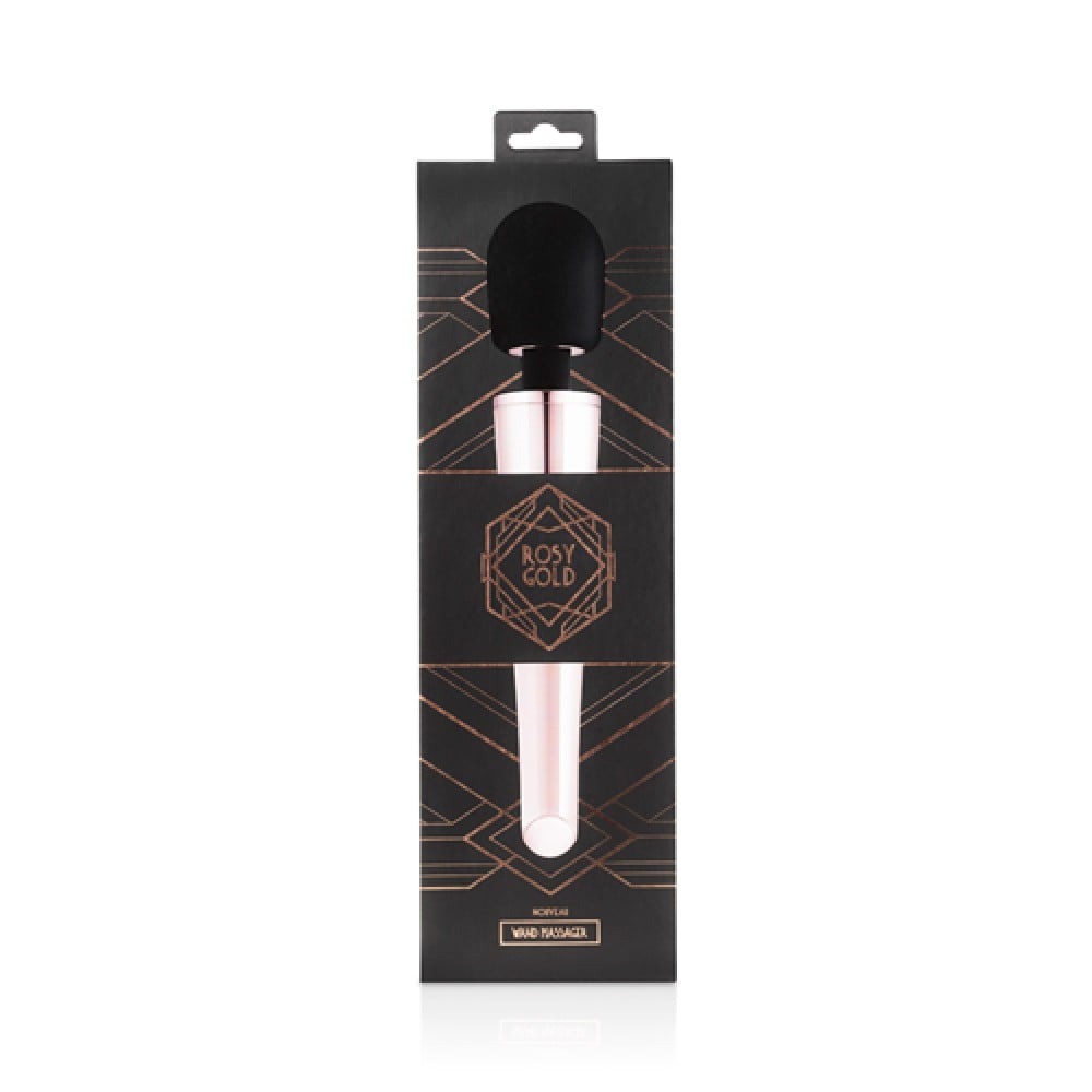 Вібратор-мікрофон Rosy Gold, силіконовий, рожево-чорний, 30 см