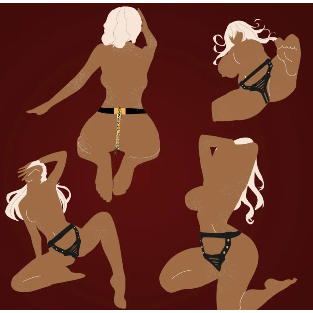 Пояс вірності Lockink Sevanda Beg & Ask Chastity Pants з повідцем та анальною пробкою, L