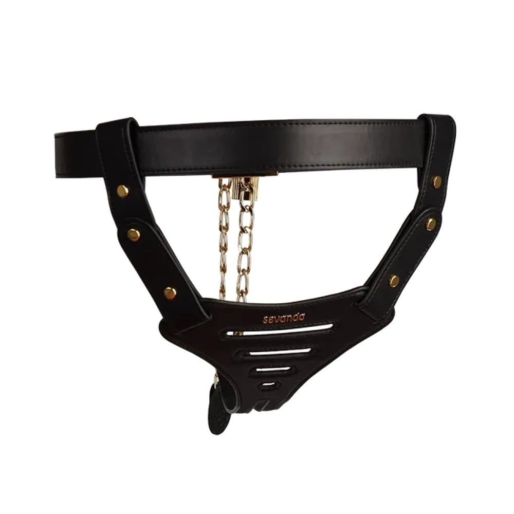 Пояс вірності Lockink Sevanda Beg & Ask Chastity Pants з повідцем та анальною пробкою, L