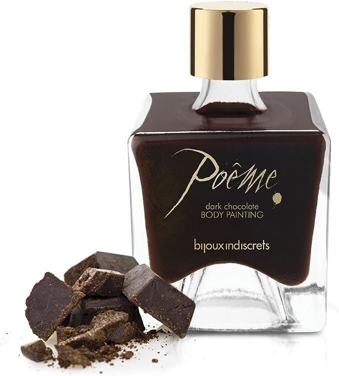 Їстівна фарба для тіла Bijoux Indiscret Poeme зі смаком темного шоколаду, 50 мл