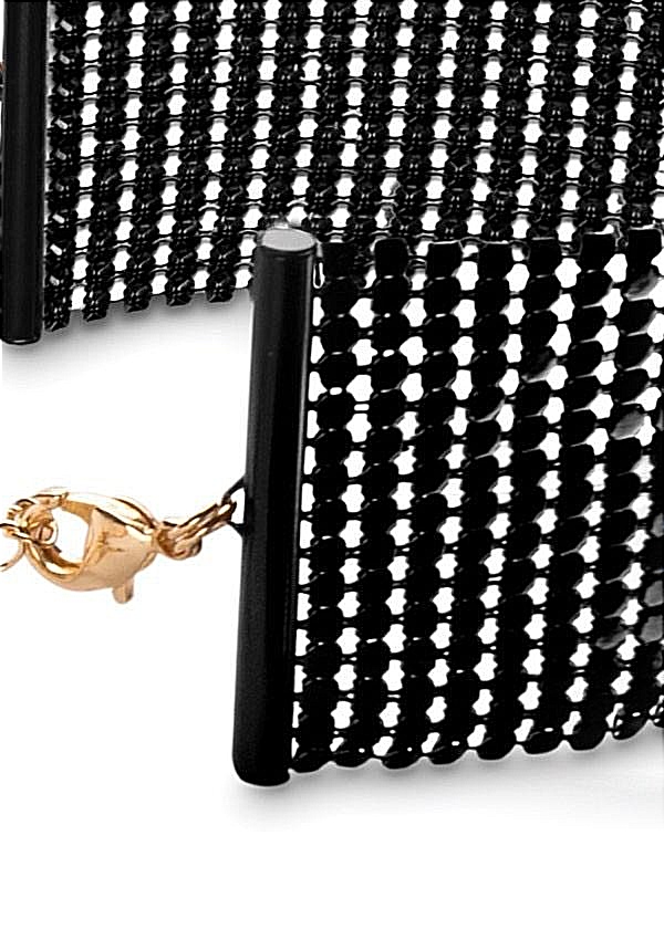 Браслети-наручники DESIR METALLIQUE чорні Bijoux Indiscrets