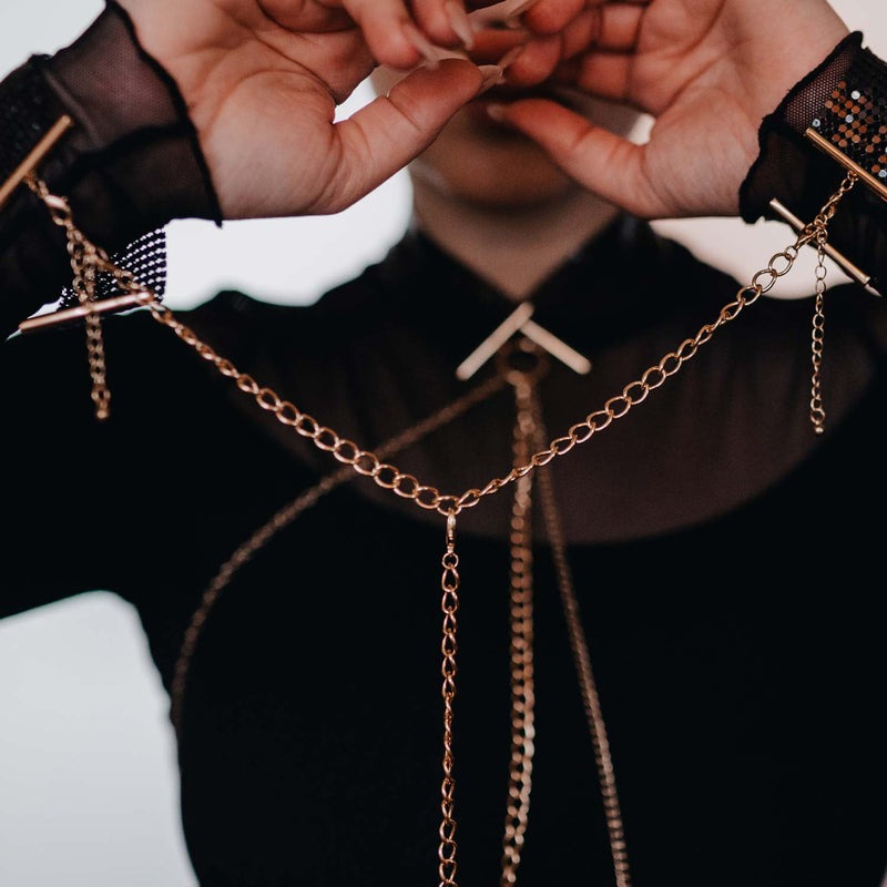 Браслети-наручники MAGNIFIQUE Bijoux Indiscrets, золотисті