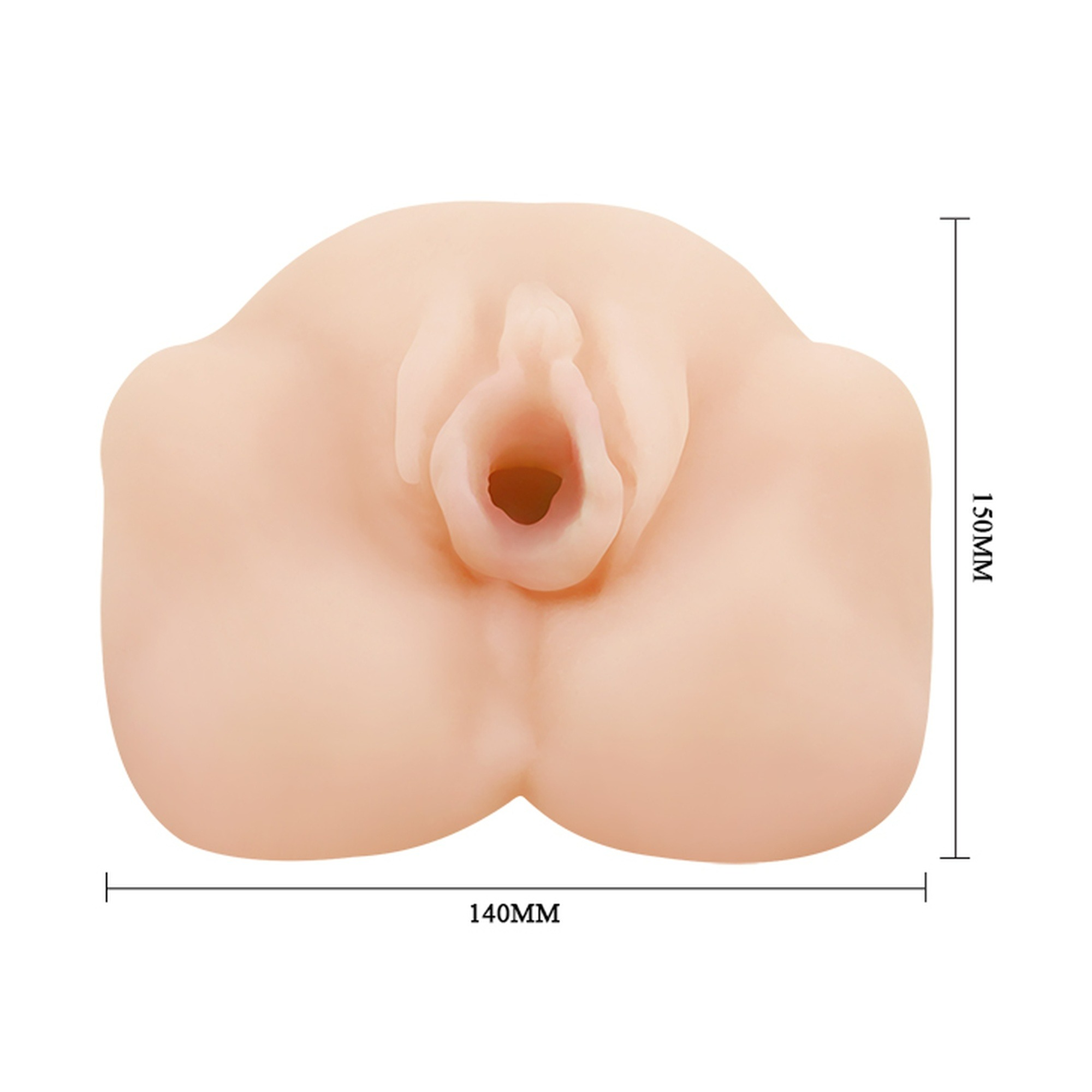 Мастурбатор реалістичний Baile Ultra Realistic Vagina, у вигляді вагіни, з вібрацією, бежевий, 15 х 14 см