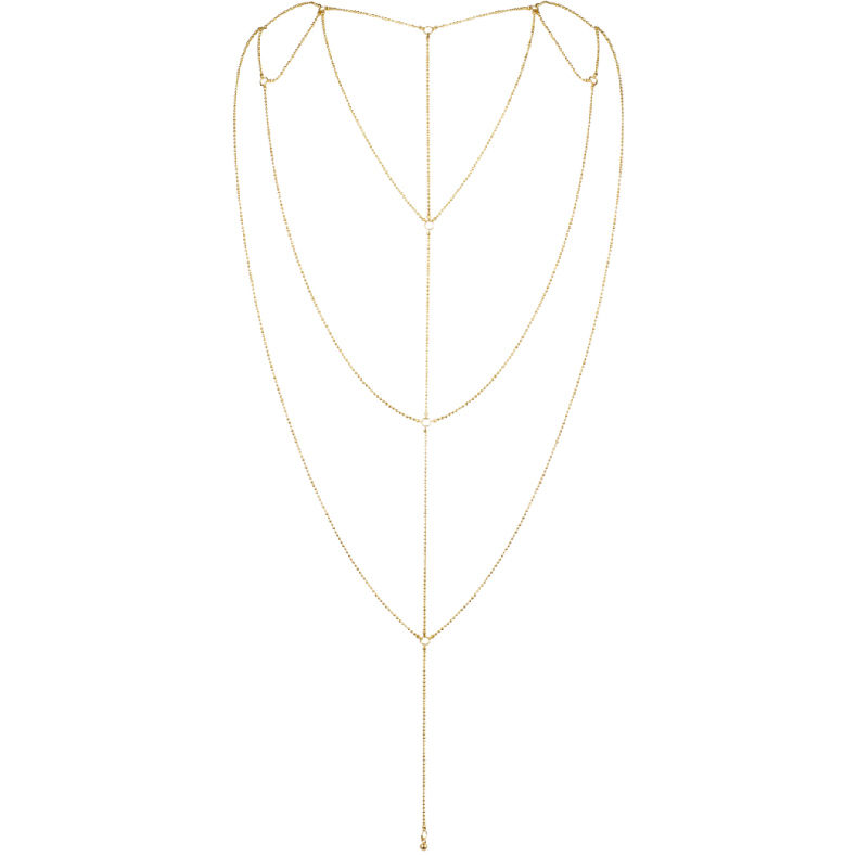 Ланцюжок для спини Bijoux Indiscrets Magnifique Back and Cleavage Chain - Gold, прикраса для тіла