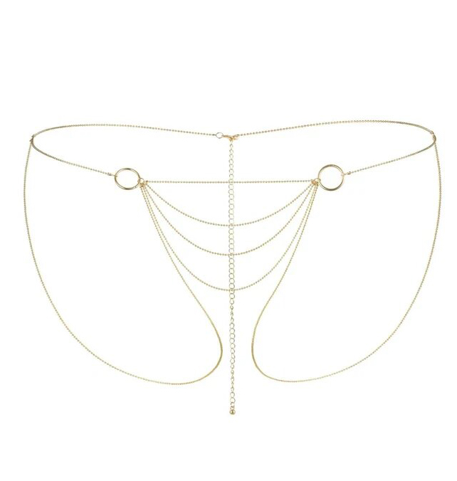 Цепочка-трусики Bijoux Indiscrets Magnifique Bikini Chain – Gold, украшение для тела