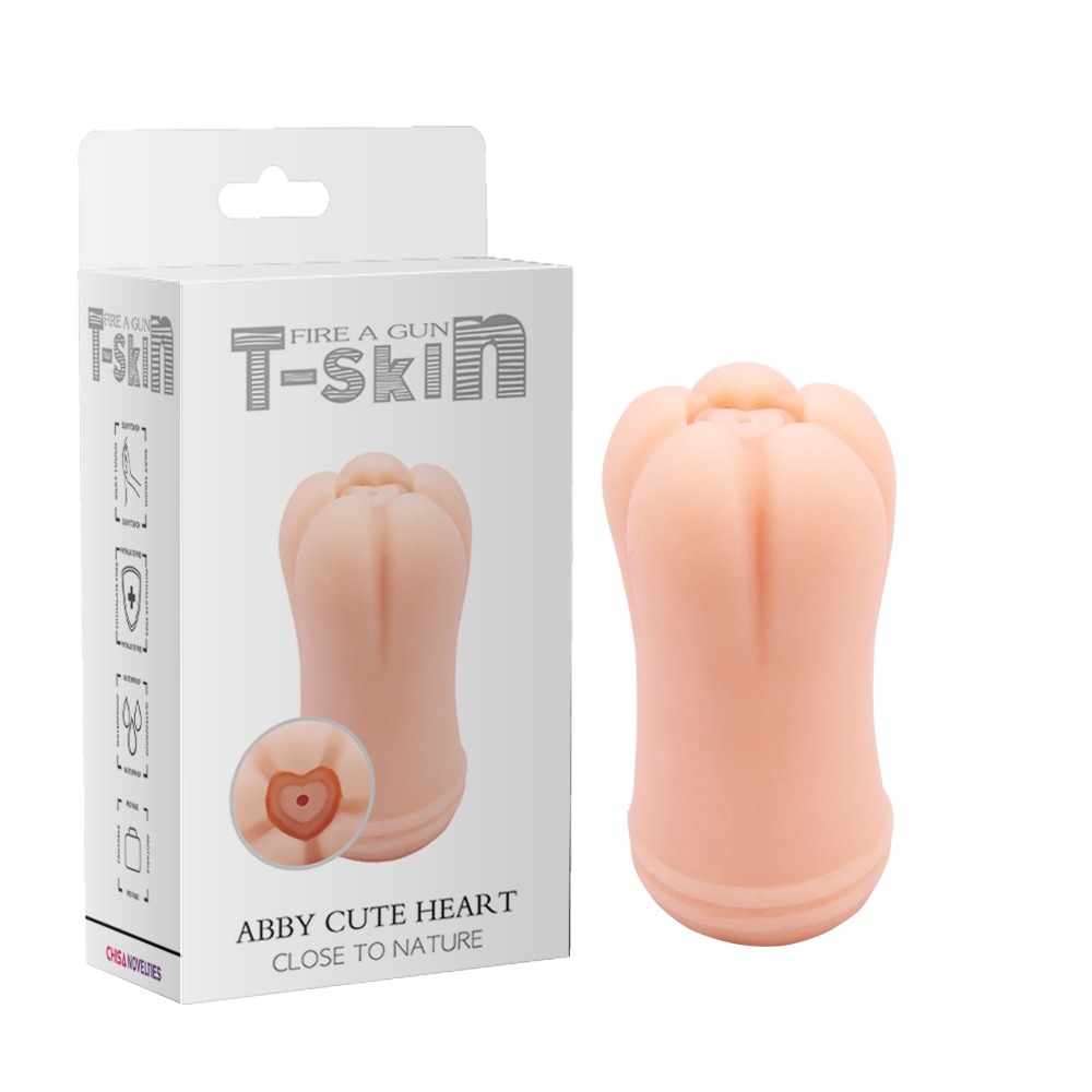 Мастурбатор в форме сердца Chisa T-Skin Abby Cute Heart из киберкожи, бежевый