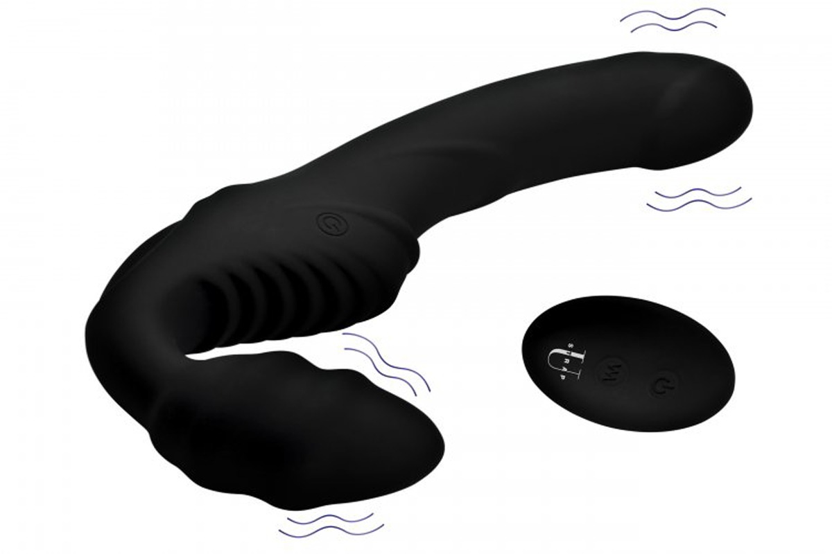 Безремневий страпон із вібрацією Pro Rider Strapless Strap-on Vibrator з пультом