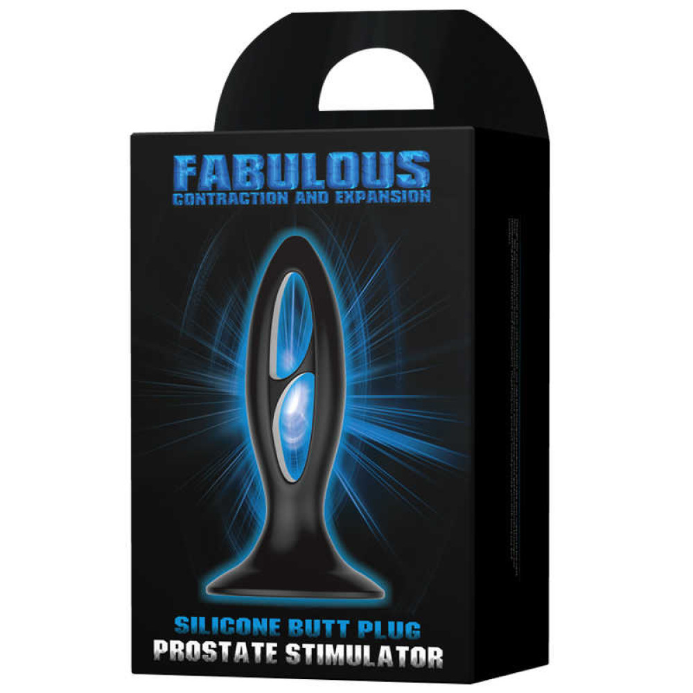 Анальна пробка з присоскою Fabulous Silicone, чорна