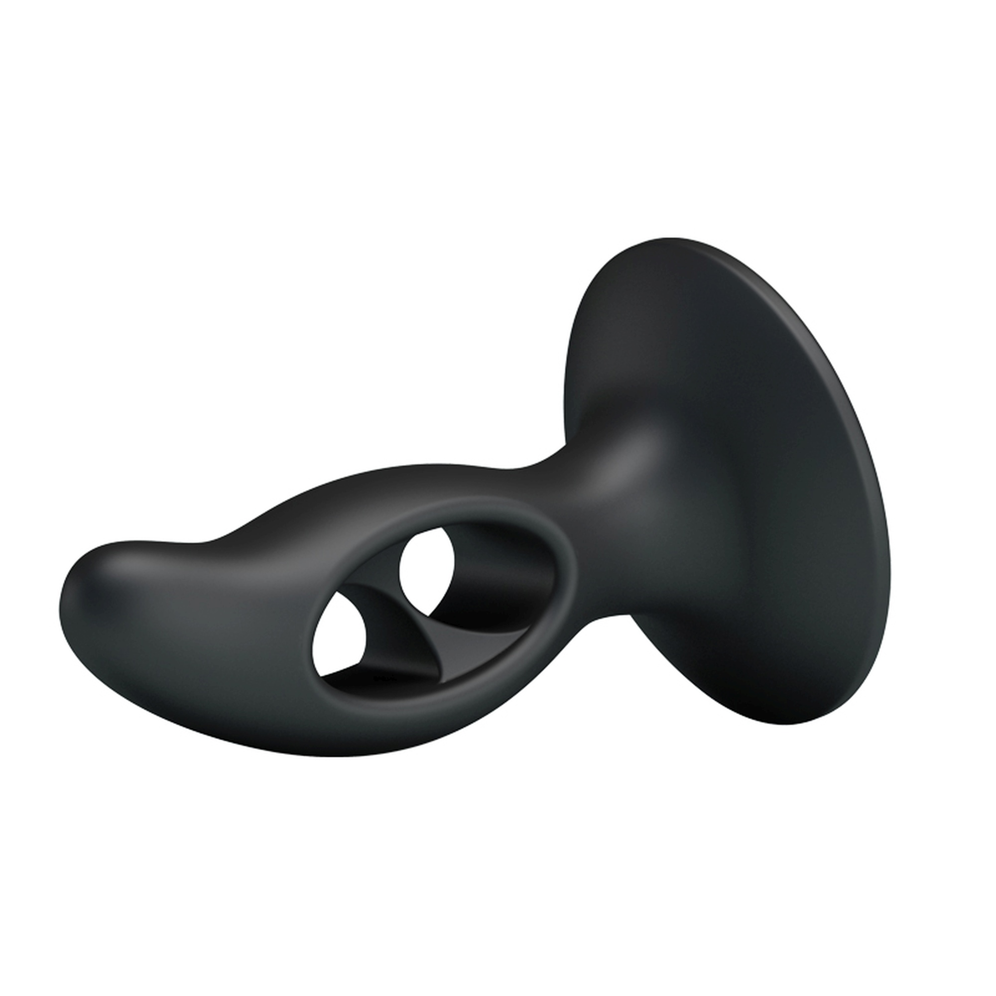 Анальна пробка з отворами Baile Fabulous Silicone Butt Plug чорний