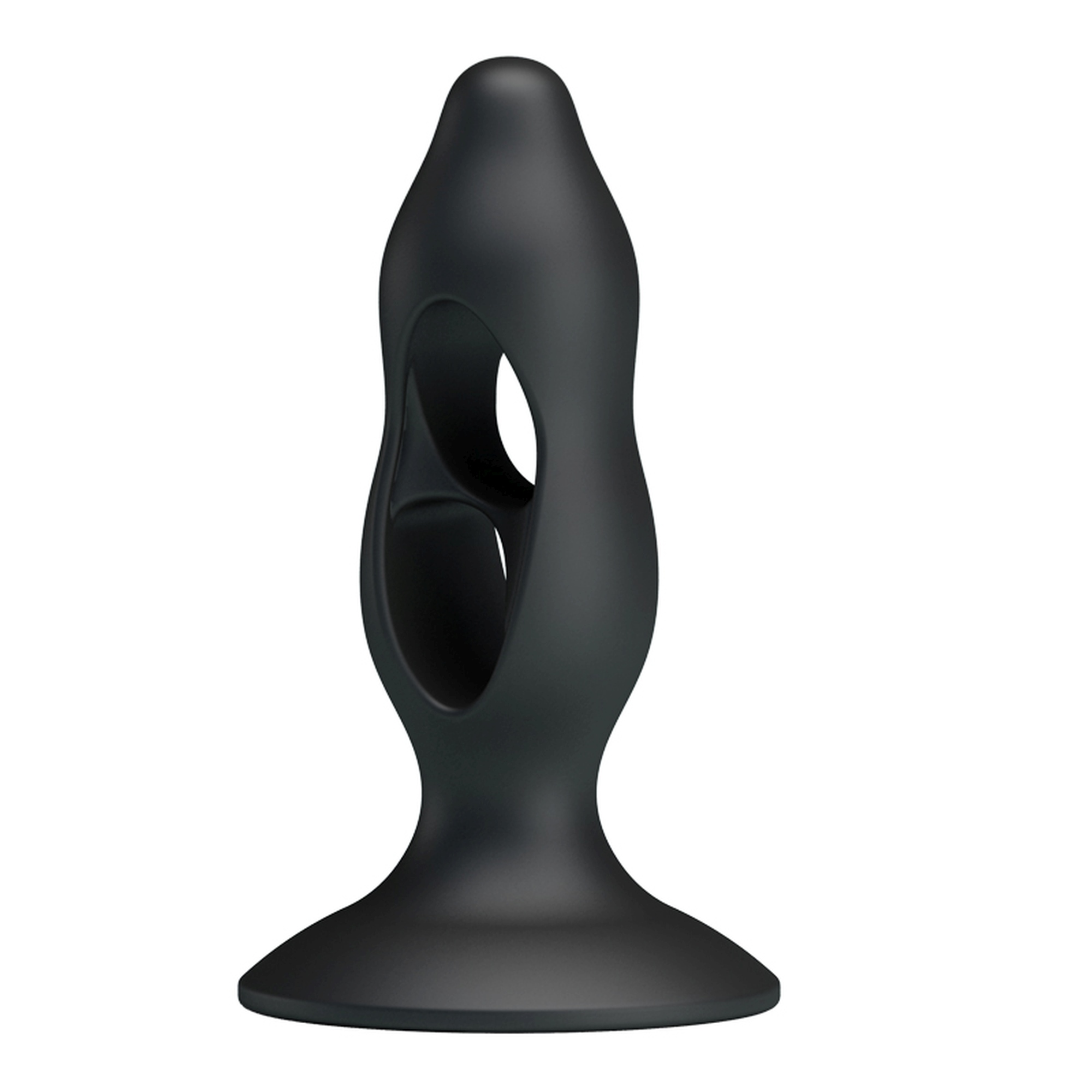 Анальна пробка з отворами Baile Fabulous Silicone Butt Plug чорний