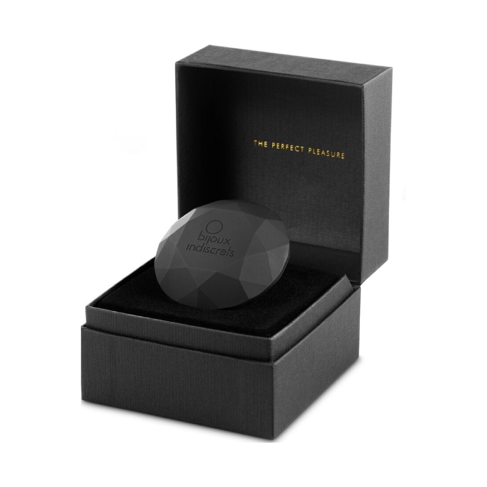 Вібратор для клітора Bijoux Indiscrets Diamond у формі алмазу, чорний, 6,5 см