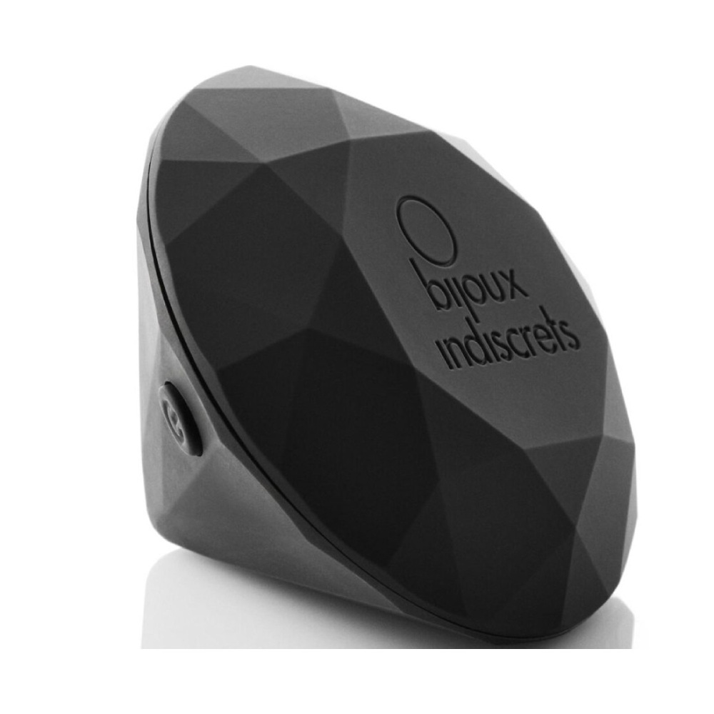 Вібратор для клітора Bijoux Indiscrets Diamond у формі алмазу, чорний, 6,5 см