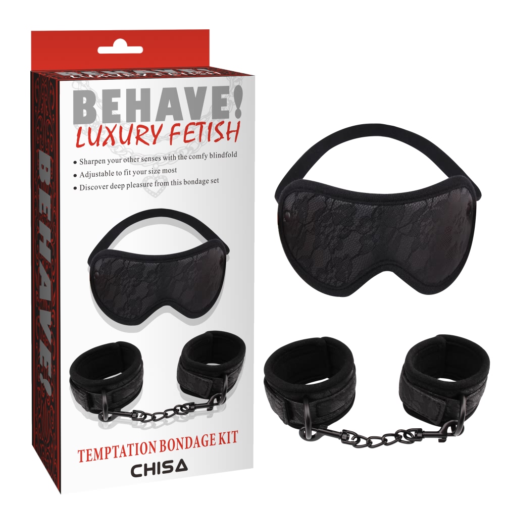 Набір БДСМ маска + наручники Chisa Behave Luxury Fetish